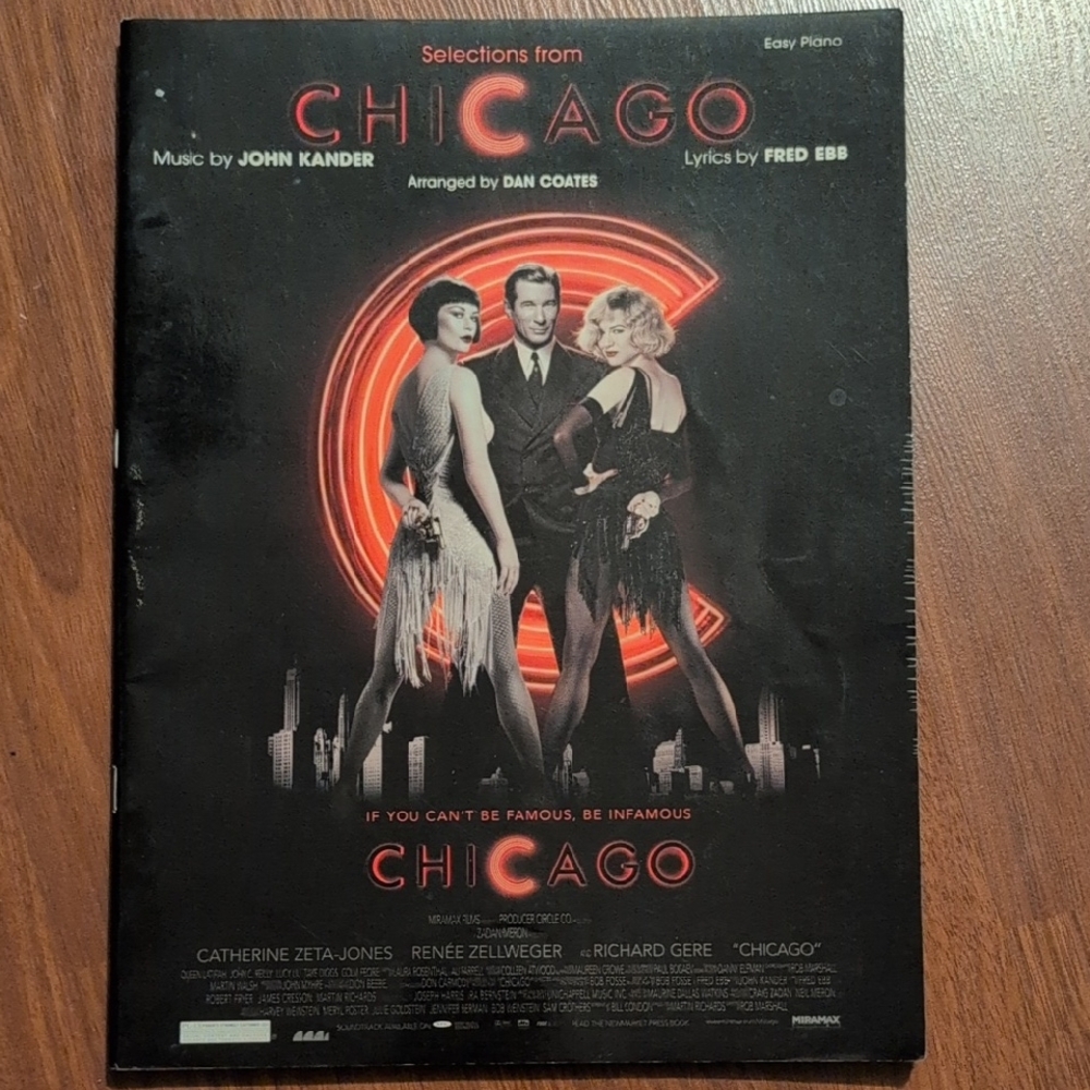 Warner Bros. Chicago Sheet Music - Black and Red